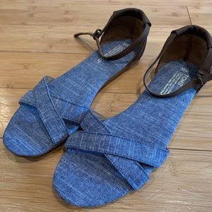 Toms sandals, two tone, women’s size 12